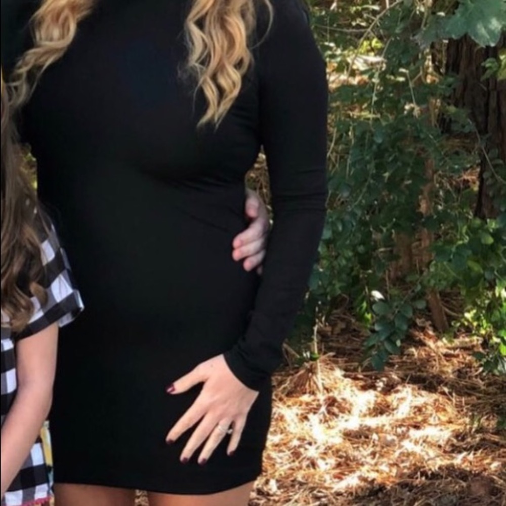 Shein black turtleneck dress